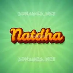 natdha in Green Rays style - 3D name wallpaper