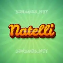 natelli in Green Rays style - 3D name wallpaper