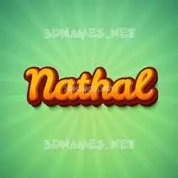 nathal in Green Rays style - 3D name wallpaper