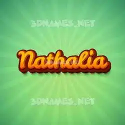 nathalia in Green Rays style - 3D name wallpaper