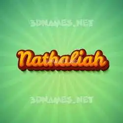 nathaliah in Green Rays style - 3D name wallpaper