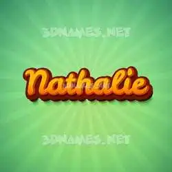 nathalie in Green Rays style - 3D name wallpaper