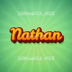 nathan in Green Rays style - 3D name wallpaper