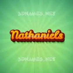 nathaniels in Green Rays style - 3D name wallpaper