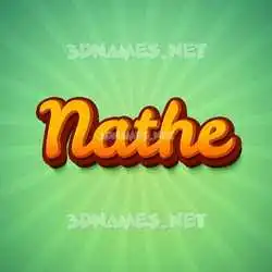 nathe in Green Rays style - 3D name wallpaper