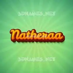 natheraa in Green Rays style - 3D name wallpaper