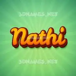 nathi in Green Rays style - 3D name wallpaper