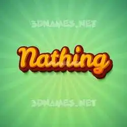 nathing in Green Rays style - 3D name wallpaper