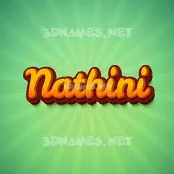 nathini in Green Rays style - 3D name wallpaper