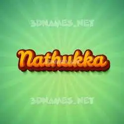 nathukka in Green Rays style - 3D name wallpaper