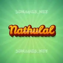 nathulal in Green Rays style - 3D name wallpaper