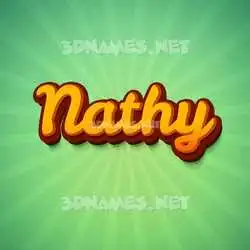 nathy in Green Rays style - 3D name wallpaper