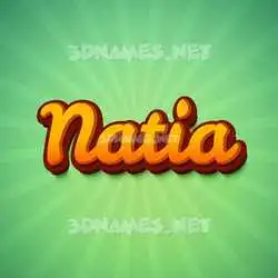 natia in Green Rays style - 3D name wallpaper