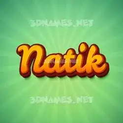 natik in Green Rays style - 3D name wallpaper