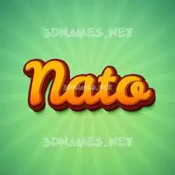 nato in Green Rays style - 3D name wallpaper