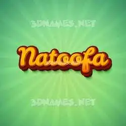 natoofa in Green Rays style - 3D name wallpaper