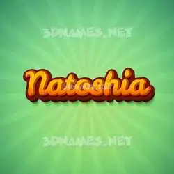 natoshia in Green Rays style - 3D name wallpaper