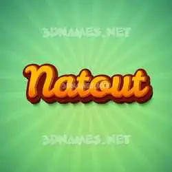 natout in Green Rays style - 3D name wallpaper