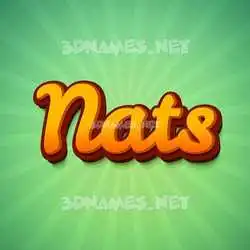 nats in Green Rays style - 3D name wallpaper