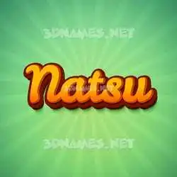 natsu in Green Rays style - 3D name wallpaper