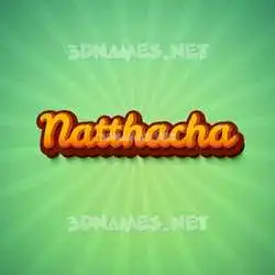 natthacha in Green Rays style - 3D name wallpaper