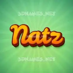 natz in Green Rays style - 3D name wallpaper