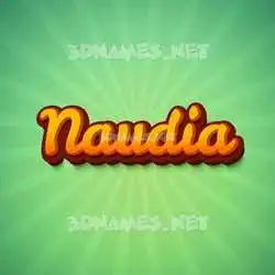 naudia in Green Rays style - 3D name wallpaper
