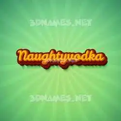 naughtyvodka in Green Rays style - 3D name wallpaper