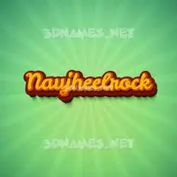 naujheelrock in Green Rays style - 3D name wallpaper
