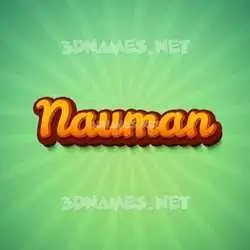 nauman in Green Rays style - 3D name wallpaper