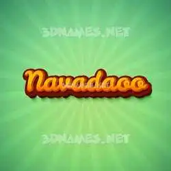 navadaoo in Green Rays style - 3D name wallpaper