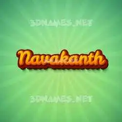 navakanth in Green Rays style - 3D name wallpaper