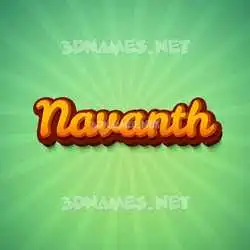navanth in Green Rays style - 3D name wallpaper