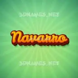 navarro in Green Rays style - 3D name wallpaper