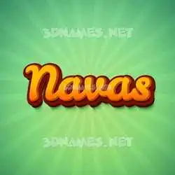 navas in Green Rays style - 3D name wallpaper
