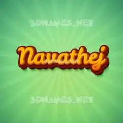 navathej in Green Rays style - 3D name wallpaper