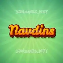 navdins in Green Rays style - 3D name wallpaper