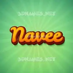 navee in Green Rays style - 3D name wallpaper