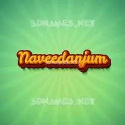 naveedanjum in Green Rays style - 3D name wallpaper