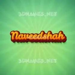 naveedshah in Green Rays style - 3D name wallpaper
