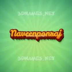 naveenponraj in Green Rays style - 3D name wallpaper