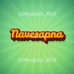 navesapna in Green Rays style - 3D name wallpaper