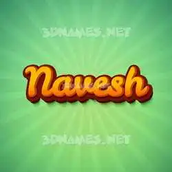 navesh in Green Rays style - 3D name wallpaper