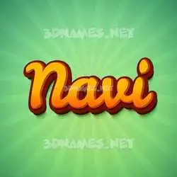 navi in Green Rays style - 3D name wallpaper
