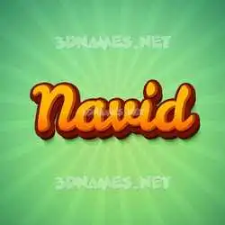 navid in Green Rays style - 3D name wallpaper
