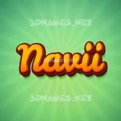navii in Green Rays style - 3D name wallpaper