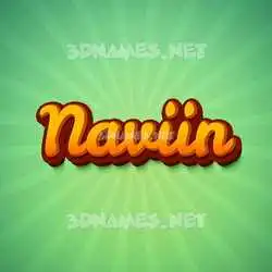naviin in Green Rays style - 3D name wallpaper
