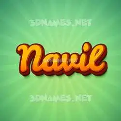 navil in Green Rays style - 3D name wallpaper