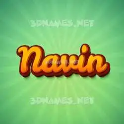 navin in Green Rays style - 3D name wallpaper