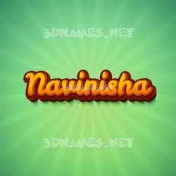 navinisha in Green Rays style - 3D name wallpaper